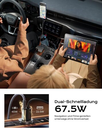 Вт прикурювач USB C автомобільний зарядний пристрій QC3.0 PD45W швидкий металевий автомобільний зарядний пристрій USB C адаптер ав