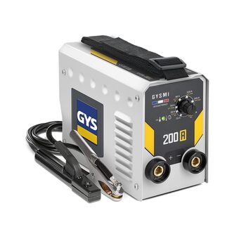 Зварювальний апарат GYS GYSMI 200 A (MMA), 200 А, однофазний, 230 В, Arc Force, Anti-stick, Hot Start, з електродовутримувачем та кабелем заземлення