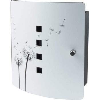 Шкатулка для ключів Burg Wchter 38950 6204/10 Ni з мотивом кульбаби, чорна / нержавіюча сталь, Uni