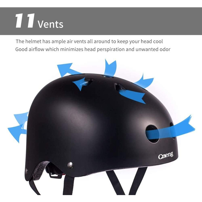 Шолом для скейтера, велосипедний шолом, шолом для дорослого велосипеда, скейтборда, самоката, BMX, дитячий, дорослий (дорослий (L))