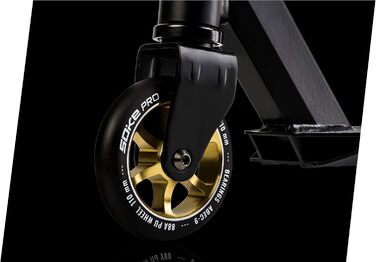 Трюковий самокат SOKE Stunt Scooter PRO з підшипниками ABEC 9 для дорослих та дітей, Freestyle Cityroller, чорно-золотий, навантаження до 100 кг