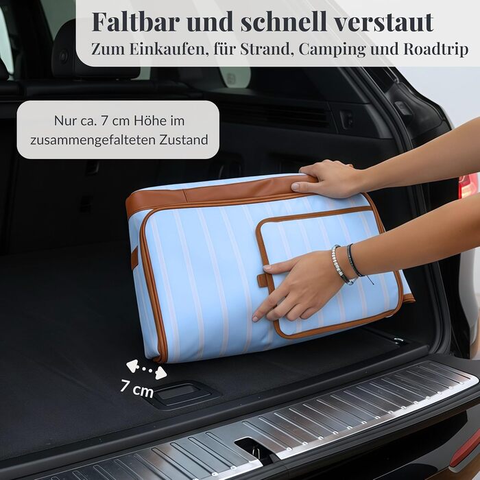 Велика сумка-холодильник 45 л XXL, сумка для пікніка, для покупок, пляжу, автомобіля, кемпінгу, використання на свіжому повітрі, пасивний холодильник, сумка-холодильник, сумка для заморожування, термосумка, ізольована сумка, верхній клапан, складна, ретро