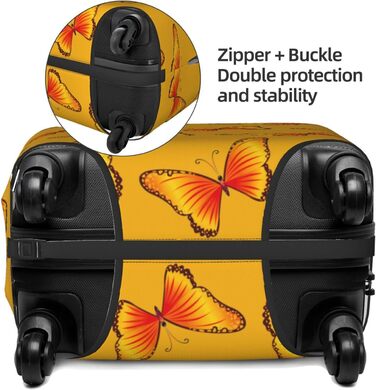 Чохол для валізи Чарівний метелик еластичний, що прається, захист для подорожей та роботи (для валіз розміром 45,7 - 81,3 см), чорний, середній розмір