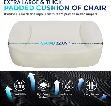 Ергономічне офісне крісло IWMH, стілець для роботи з регульованим підголівником, підлокітниками, поперековою опорою, обертове крісло з функцією гойдання, крісло керівника з сітки, комп&39ютерне крісло, обертове крісло для полегшення болю в спині, 180 кг