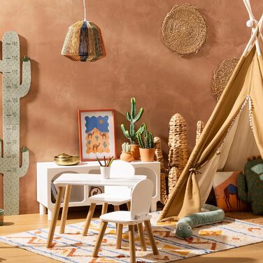 Комплект дитячого столу та 2 дитячих стільців Alex білий, 3-предметний