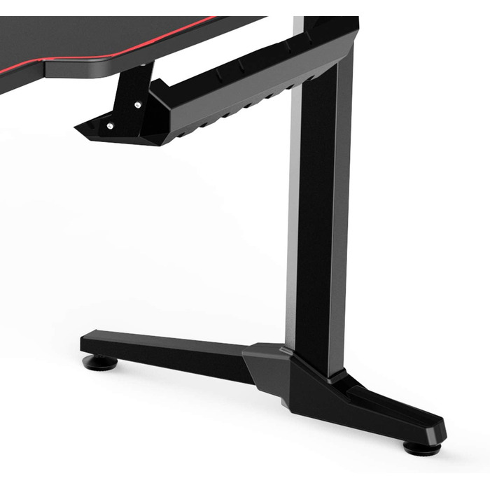 Ігровий стіл SogesHome 140 см, комп&39ютерний стіл у Т-подібній формі, ігровий стіл для ПК з килимком для миші, підставкою для склянок та гачком для навушників, офісний стіл, ергономічний ігровий стіл