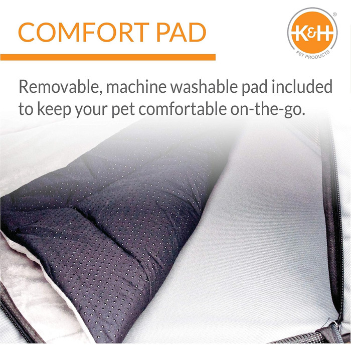 Автокрісло для собак K&H Pet Products, закрите, дорожнє, безпечне для домашніх тварин, автокрісло для собак, мякі боковини, крита переноска для домашніх тварин, миється, кілька входів, сітчасте вікно