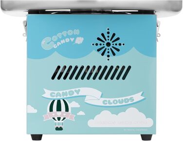 Машина для виробництва солодкої вати Royal Catering Професійна машина для виробництва солодкої вати RCZK-1200-BG (1200 Вт, Ø 52 см, 1 одиниця / 30-60 с, роздільний термостат управління і обертання, в т.ч. мірна ложка) Бірюза