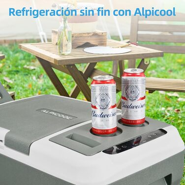 Портативний електричний холодильник, 38 л, подвійна зона охолодження, портативний, 12 В / 24 В постійного струму 100 240 Вольт змі