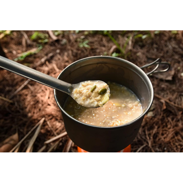 Безмежний посуд для відпочинку Voyage Титанова ложка з довгою ручкою Ультралегкі столові прибори для кемпінгу Ti1509b