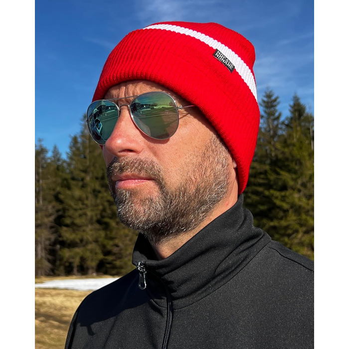 Шапка та балаклава PG Wear Troublemaker 2-в-1, червоно-білі смужки, один розмір