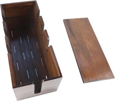 Дерев&39яна коробка для зберігання кабелів з відкритою конструкцією для організації проводів, телевізійних приставок та невеликих електронних пристроїв вдома або в офісі (темно-коричнева)