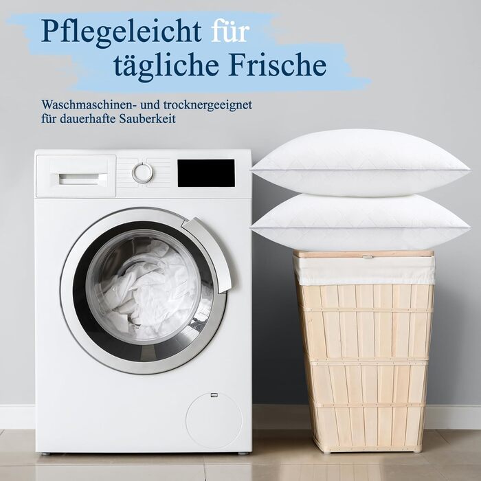 Помаранчеві хвилясті подушки 40x80, 2 шт. - подушки для сну з мікрофібри готельної якості, м&39які дихаючі подушки, сертифіковані Oeko-Tex, подушки для сну на боці та спині, 40x80x18 см