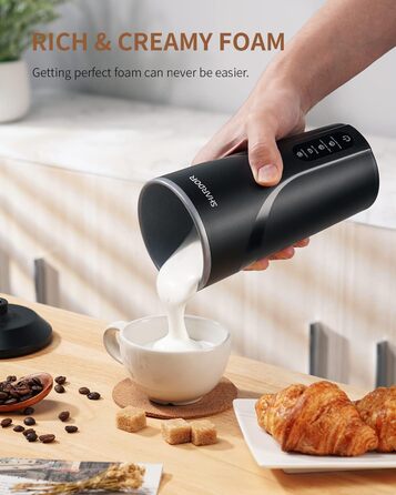 Піноутворювач для молока 4 в 1 електричний, магнітна головка для перемішування, гаряче молоко 300 мл, піна 150 мл, 500 Вт, для мак