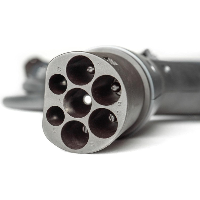 Метровий зарядний кабель типу 2, сумісний з усіма електромобілями та PHEV, зарядний кабель типу 2 22 кВт, 3-фазний, 32 А, сертифік