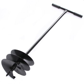 Ручний бурав для землі, бурав для посадки рослин, чорний, 5 діаметрів на вибір (200 мм)