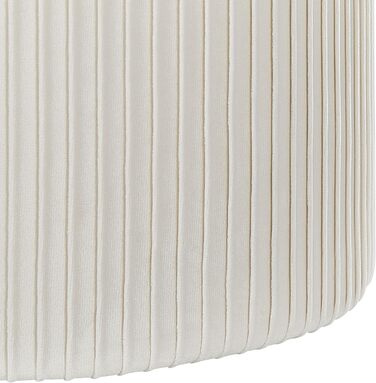 Пуф Beliani з місцем для зберігання, круглий оксамитовий, білий, комплект з 2 предметів, пуф Glamour Camdenton