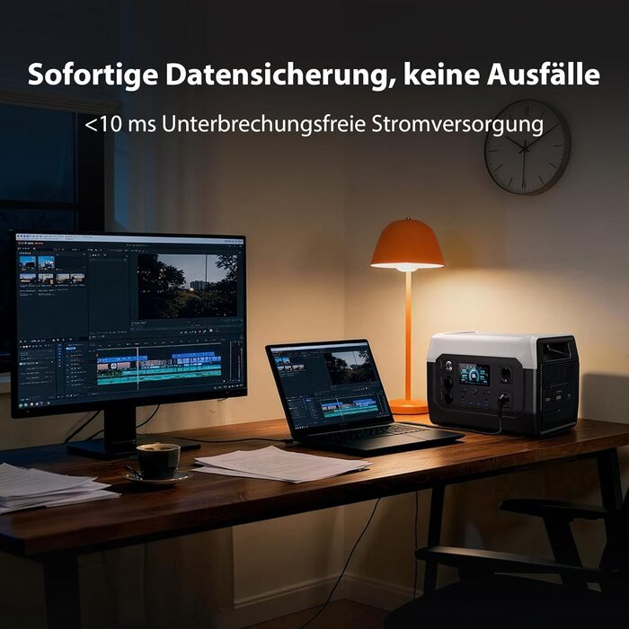 Портативна електростанція XP1000 1024 Втгод, сонячний генератор з акумулятором LiFePO4, вихід 1800 Вт змінного струму/100 Вт USB-C, швидка зарядка від 0 до 80 за 60 хвилин, аварійний генератор живлення для кемпінгу, дому, автофургонів та надзвичайних ситу