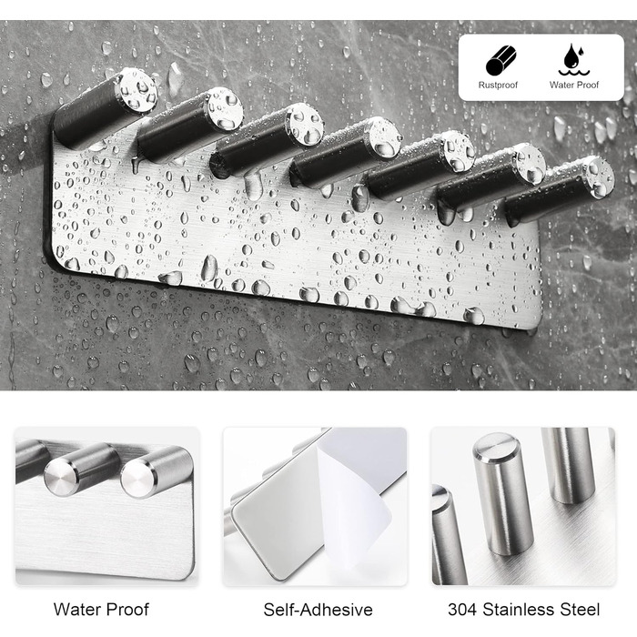 Електрична зубна щітка тримач голівки з нержавіючої сталі прикріплюється щіткотримач для 6 електричних головок щітки для ванної кі