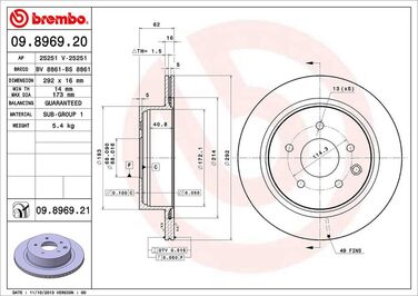 Гальмівні диски Brembo 09.8969.21