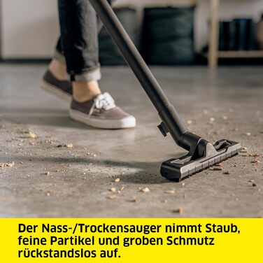 Пилосос для сухого та вологого прибирання Krcher WD 4 P S V-20/5/22, контейнер з нержавіючої сталі 20 л, 1000 Вт, кабель 5 м, всмо