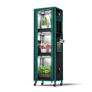 Підставка для рослин MARS HYDRO 2025 з лампами для вирощування, 4-рівнева полиця для рослин з 6 світлодіодними лампами повного спектру (54 Вт, 12 дюймів) та міні-теплиця для вирощування овочів, розсади, рослин, 5000K, 16x12x47 дюймів, розмір - 4030120 см