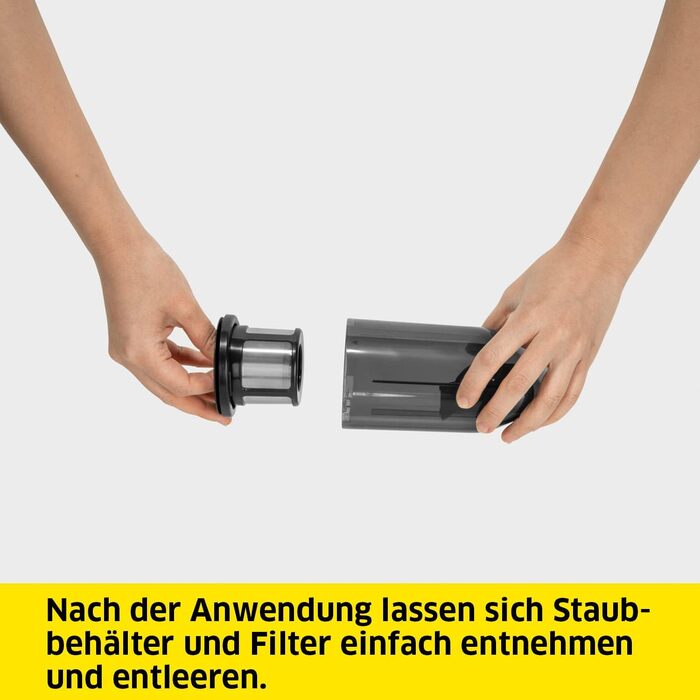 Акумуляторний ручний пилосос Krcher CVH 2-4, компактний і легкий пилосос для швидкого використання, контейнер для пилу 0,15 л, ваг