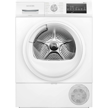 Сушильна машина Siemens easyClean iQ500 Single до 8 кг з тепловим насосом енергоспоживання 176 кВтгод/рік,   біла 