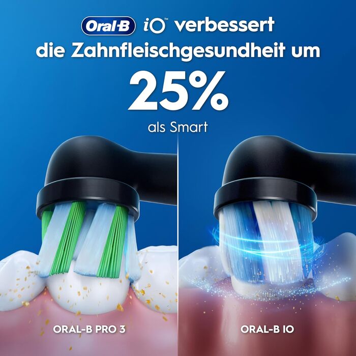 Електрична зубна щітка з 3 насадками та 3 режимами чищення розроблена Braun, схвалена Stiftung Warentest, чорний колір (1 щітка 3 головки), 3 Plus