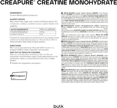 Креатин моногідрат у порошку Creapure, найчистіша форма креатину, мікронізований, креатин, 500 г, без смаку, 100 порцій (упаковка з 1)