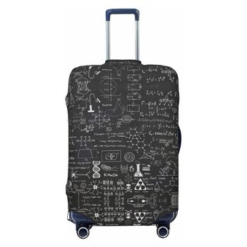 Чохол для валізи BAFAFA з науковим крейдяним принтом, еластичний захист від подряпин та пилу, чорний, розмір 80