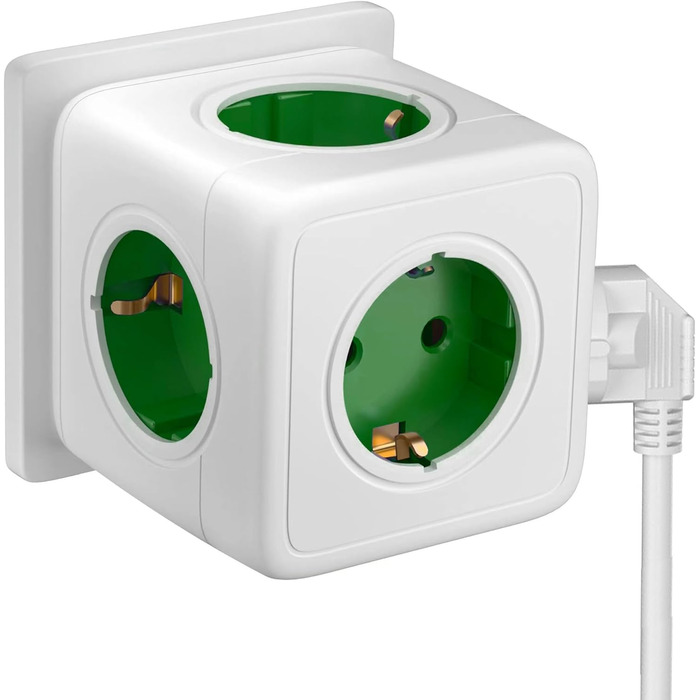 Багаторозетковий куб з кабелем, 5-ходовий розетковий куб з 5 розетками змінного струму, багаторозетковий кубічний адаптер 3680 Вт