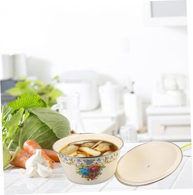 Емальована миска YARNOW, велика скляна миска для змішування, емальовані супові миски, емальовані тарілки, емальована миска, емальовані підноси, біла кругла миска, миска для хліба/фруктів, велика миска, стиль 2