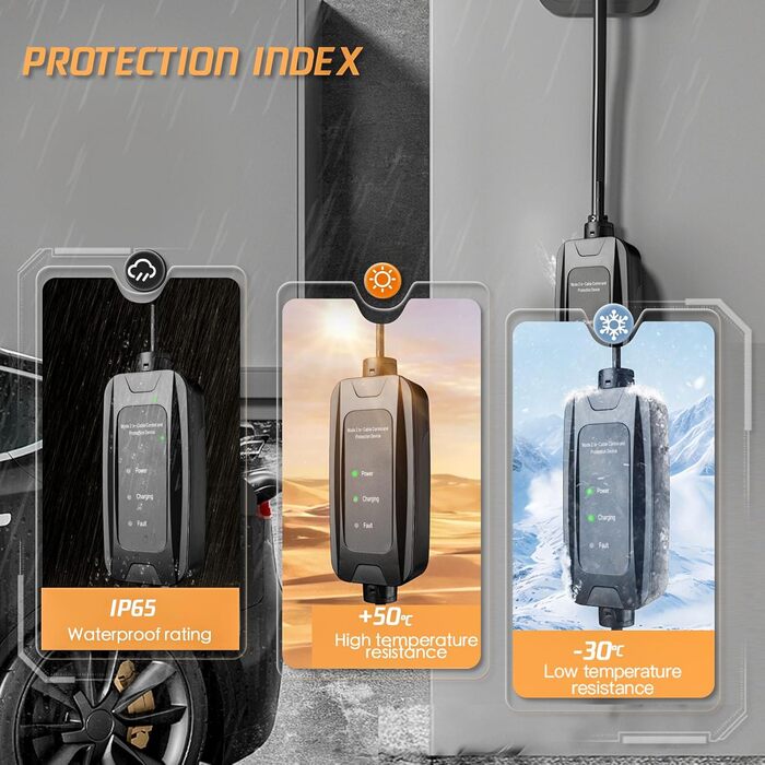 Тип 2 зарядний кабель Schuko 10M, 3,68кВт, 16А, тип 2 зарядний пристрій Schuko зі світлодіодним індикатором Зарядний кабель електр