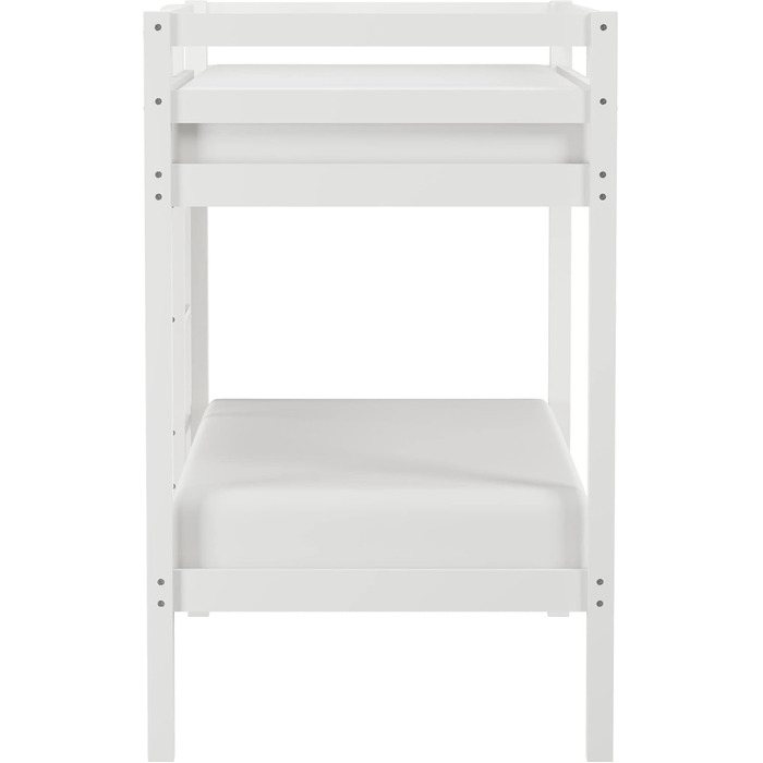 Двоярусне ліжко Hillsdale Caspian для дітей та підлітків, двоспальне, шоколадно-коричневе Casual Twin біле