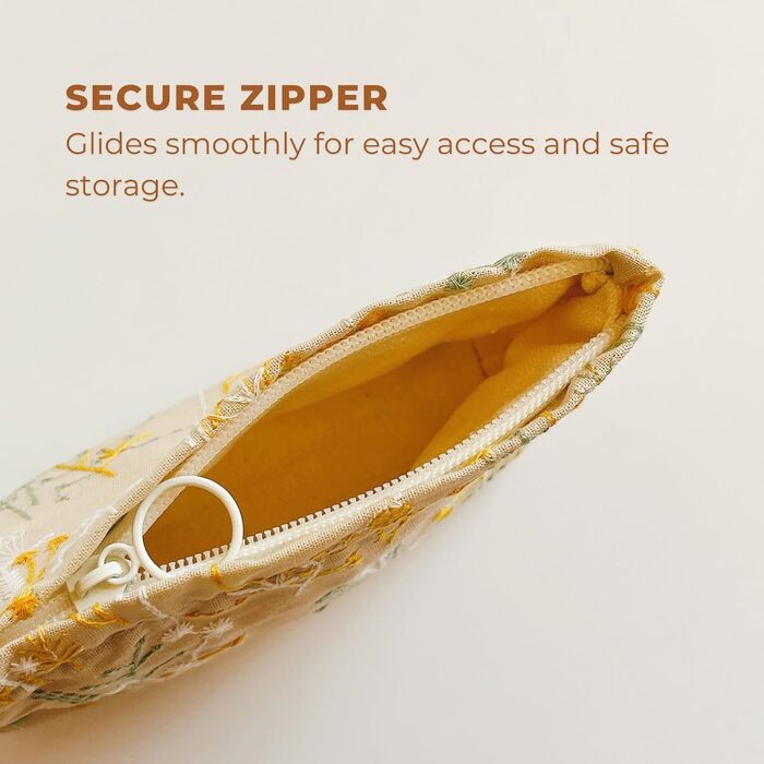 Косметичка з квітковим візерунком, вишита, вінтажний стиль, жакардова тканина, косметичка на блискавці, дорожня косметичка, подару