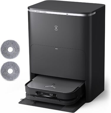 Робот для прибирання та пилососу, 12800 Па, проти заплутування, адаптивне очищення країв TruEdge, миття теплою водою при 70 C, інт