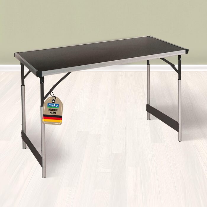 Багатофункціональний стіл Professional Регульований по висоті багатофункціональний стіл 60 x 100 см - Туристичний стіл, розкладний стіл, ринковий стіл, бічний столик для кемпінгу, в саду або для фестивалів та ринків 100 x 60 x 90 см - Одинарний стіл 100 x