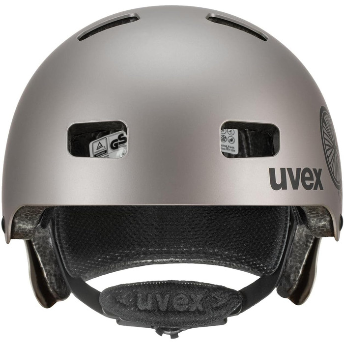 Міцний дитячий шолом для дітей - індивідуальне регулювання розміру - оптимізована вентиляція - дубовий коричнево-восьминіг матовий