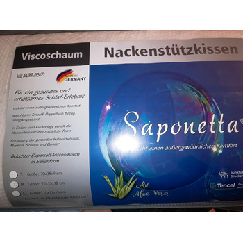 Подушок для шиї Visco (70x35 висота 12 см) з оксамитово-м&39яким чохлом Tencel (1 упаковка) 12,0 см, 12