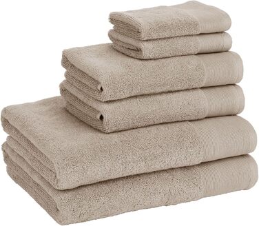 Бавовняний махровий набір рушників з 6 частин 2 банних рушники, рушники для рук та фланелі, 608 г/м, надзвичайно м'які, поглинаючі