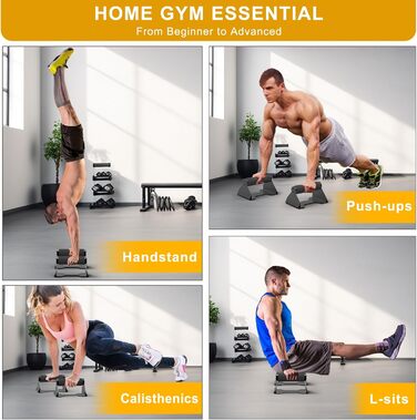 Турніри Kipika для віджимань, стійки для віджимань, ергономічні дерев&39яні ручки, нековзка гумова основа, паралельні бруси для силових тренувань та калістеніки, ідеально підходять для вправ на підлозі, чорні