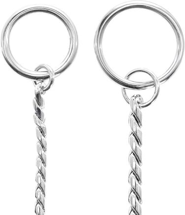 Нашийник для собаки з масивною ланцюгом Змія з карабіном з хромованої латуні розмір XL 0,5 см довжина 65 см, сірий XL - 0,5 смДовжина 65 см