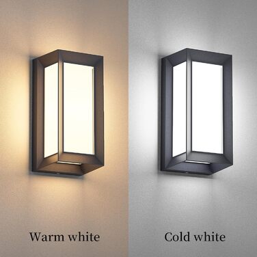 Вуличний настінний світильник Klighten E27 Цоколь, Макс 60 Вт, Сучасний зовнішній настінний світильник Зовнішній інтер'єрний насті