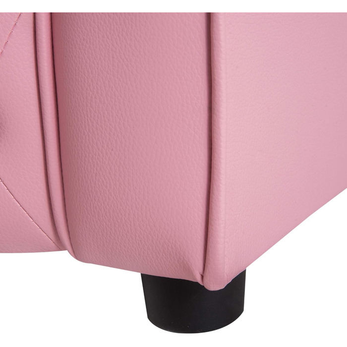 Дитяче крісло/диван HOMCOM, ніжки з масиву дерева, подушка з пінопласту, дитячий стілець для дитячої кімнати/ігрової кімнати, 59 x 41,5 x 49 см, для дітей 1,5-3 років, рожевий