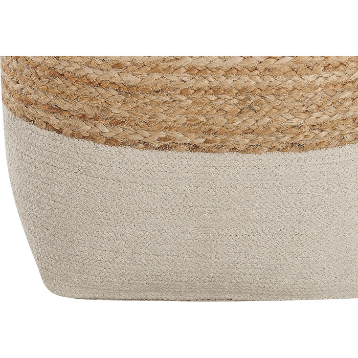 Beliani Boho Pouf Cotton and Jute Square Beige Kirama, Beliani Boho Pouf Cotton and Jute Square Beige Kirama