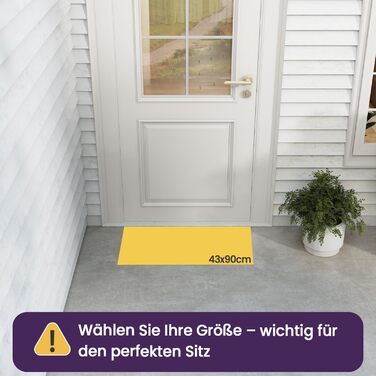 Килимок для вулиці DEXI 43 x 90 см, нековзний килимок для уловлювання бруду з виступами, водонепроникний килимок для вулиці, килимок для миття для використання всередині та зовні приміщень, чорний 43 x 90 см