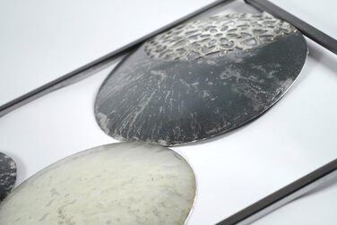 Фотошпалери для стін Kobolo настінні металеві картини - ШМАТКИ - метал - білий сірий сріблястий - 389