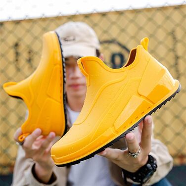 Чоловічі гумові чоботи, чоловічі чоботи до щиколотки, однотонні, водонепроникні гумові чоботи для чоловіків, робоче взуття для активного відпочинку на природі, зелені, розмір ЄС 41