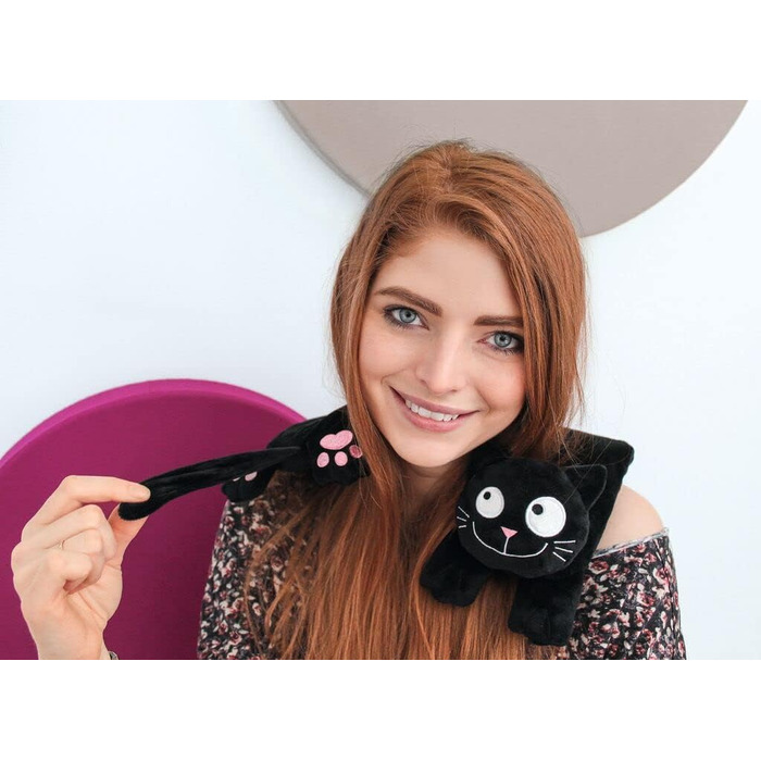 Подушка для шиї Ед, кіт Внутрішня бавовняна подушка, наповнена справжніми вишневими кісточками